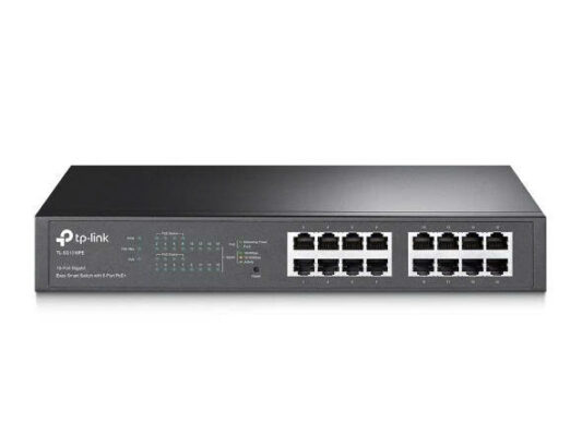 Thiết bị switch PoE TP-Link TL-SG1016PE hỗ trợ 16 cổng Gigabit