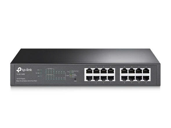 Thiết bị switch PoE TP-Link TL-SG1016PE hỗ trợ 16 cổng Gigabit